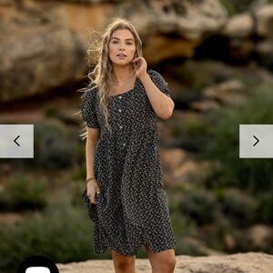 Floral black dress
